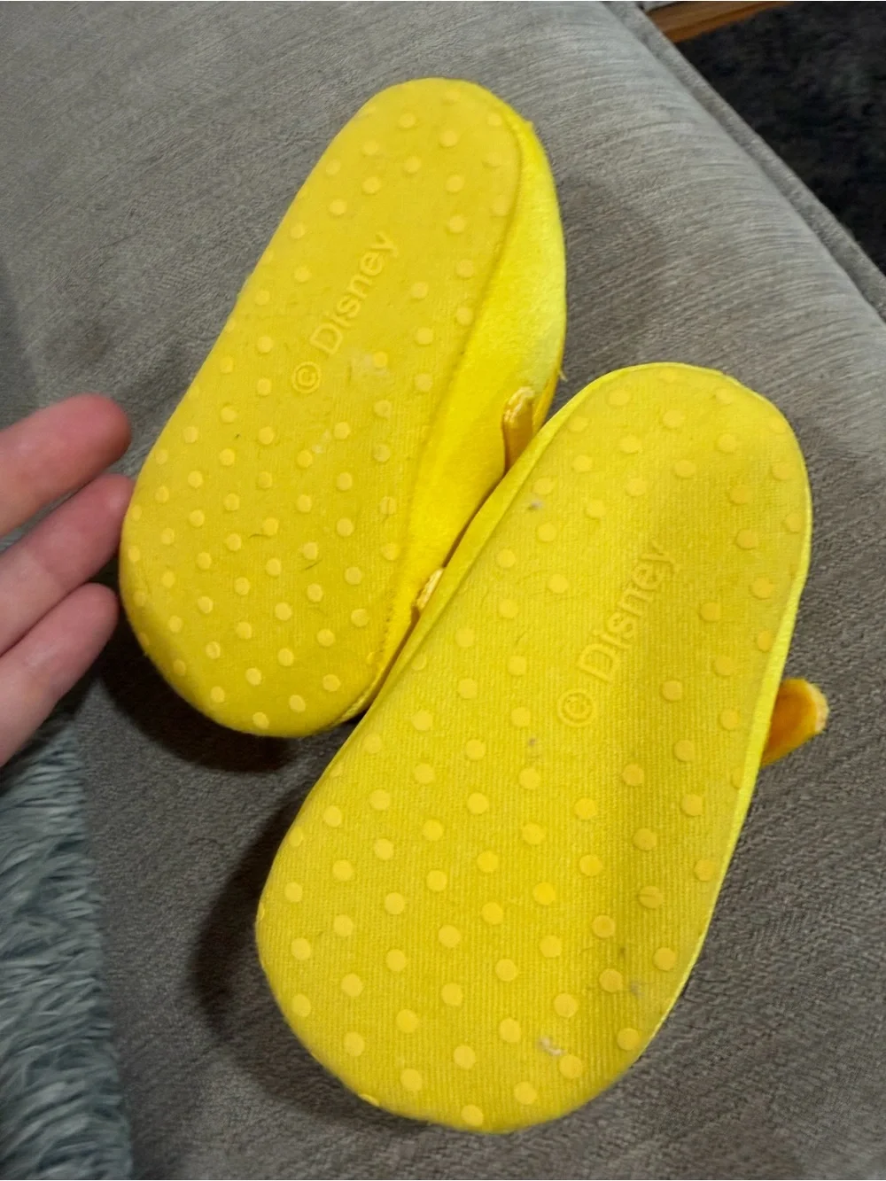 Disney Yellow Mary Jane Baby Shoes with Red Bow